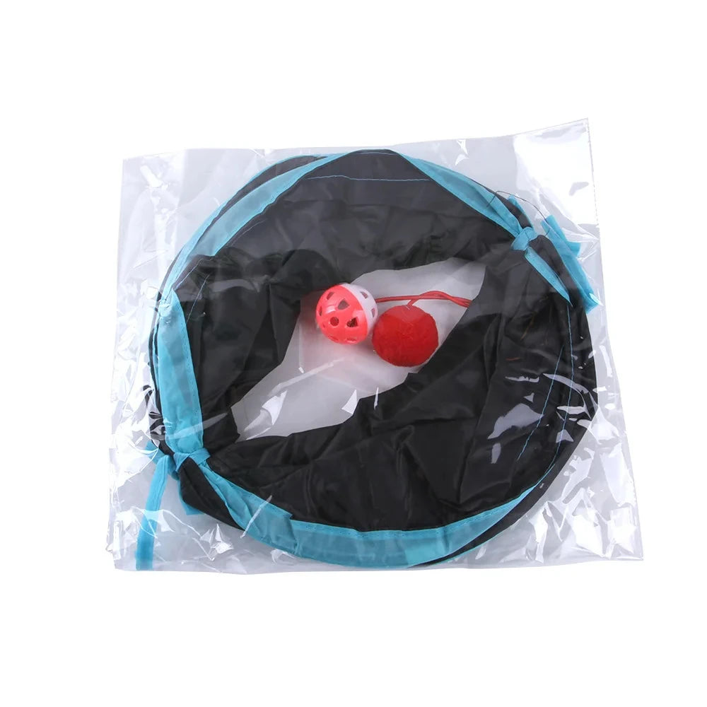 Cat Tunnel Foldable  Pet Supplies Cat S T Y Pass Play Tunnel Cat Toy Breathable Drill Barrel for Indoor loud paper